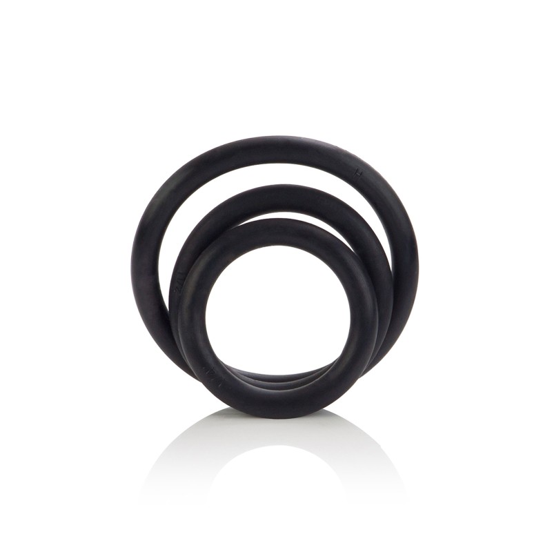 Pierścień-RUBBER RING BLACK SET 3PCS